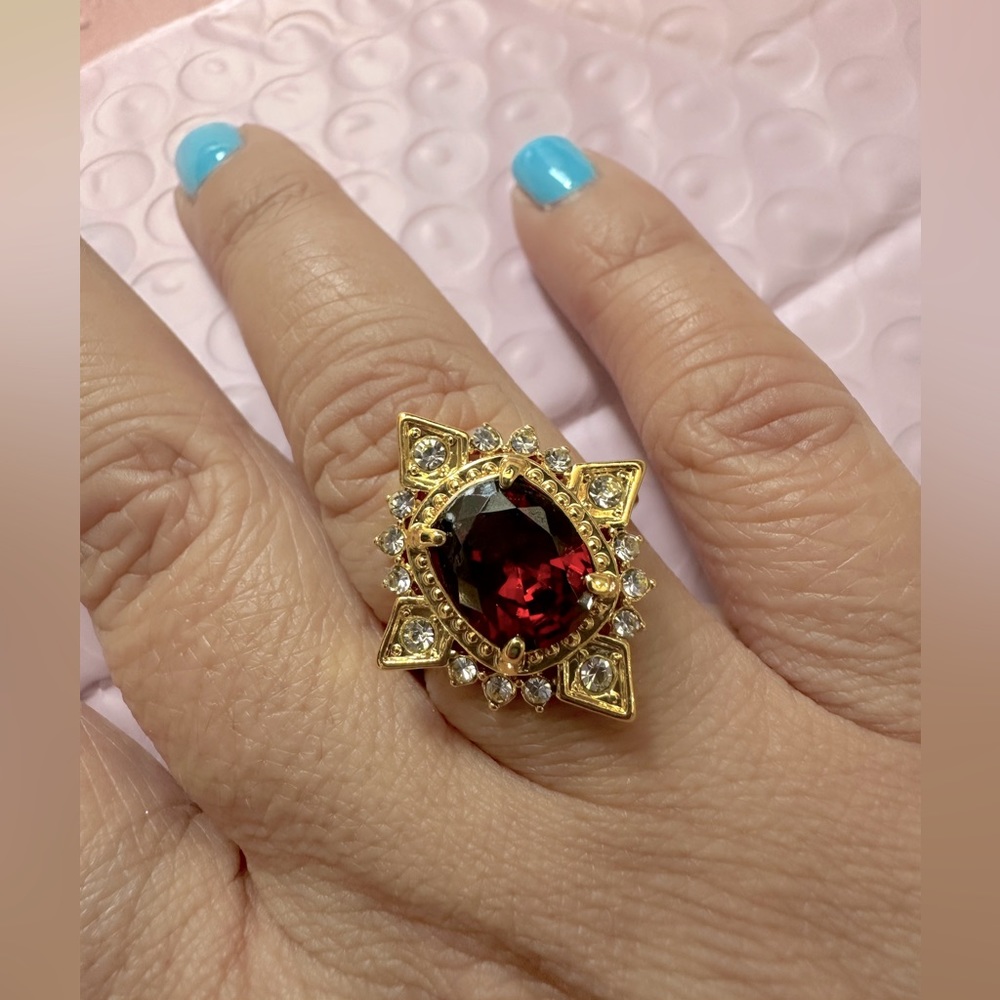 Red stone Cocktail Ring
